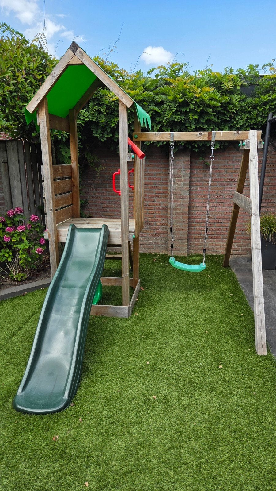 Wickey Fatmoose FriendlyFrenzy FunSpeeltoestel met Glijbaan, Ophalen, Zo goed als nieuw, Zandbak