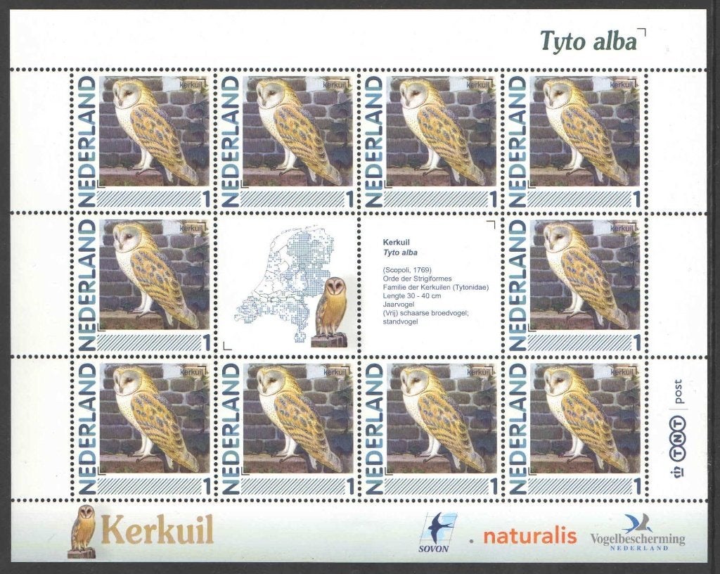Postzegels Vogels in Nederland: Kerkuil, Ophalen of Verzenden, Na 1940, Postfris