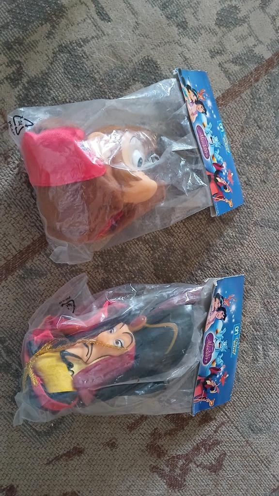Abu en Jasmine handpoppen, Disney, Disney, Nieuw, Ophalen of Verzenden