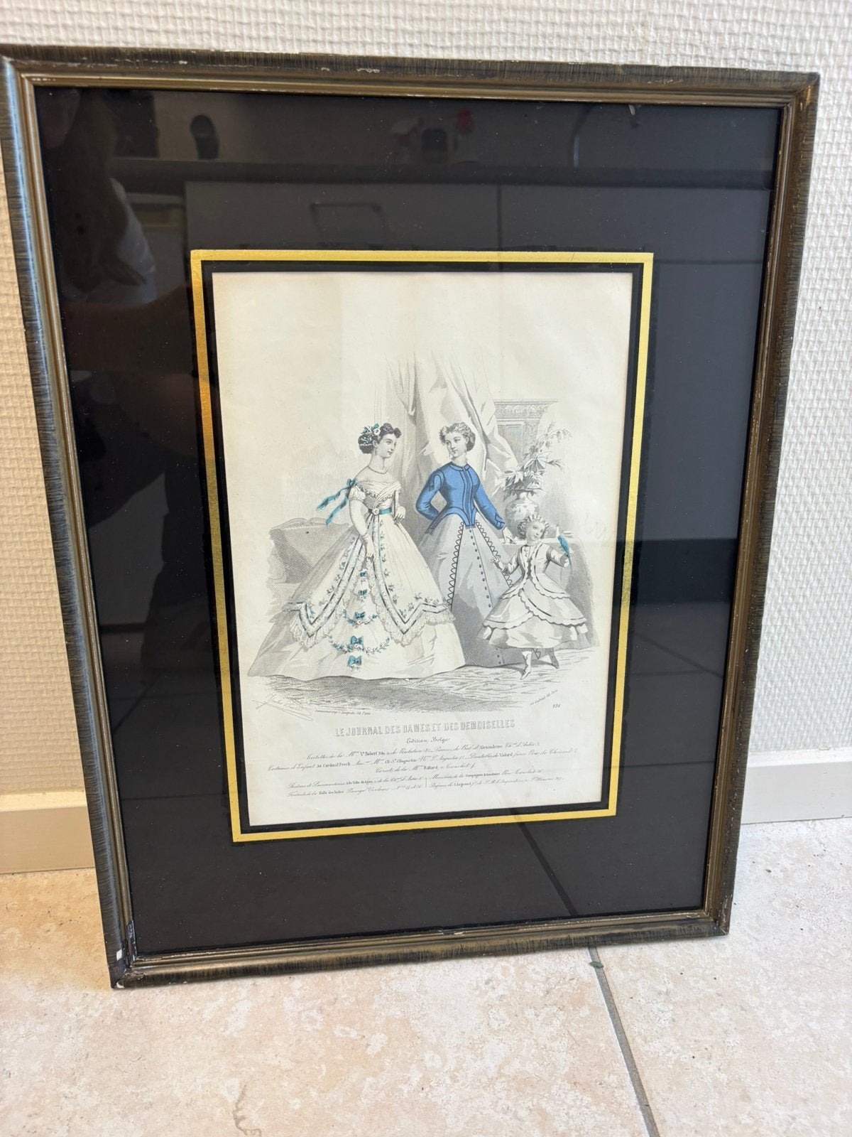 Antieke Franse prent Le Journal des Dames et des Demoiselles, Antiek en Kunst, Ophalen of Verzenden, Prent
