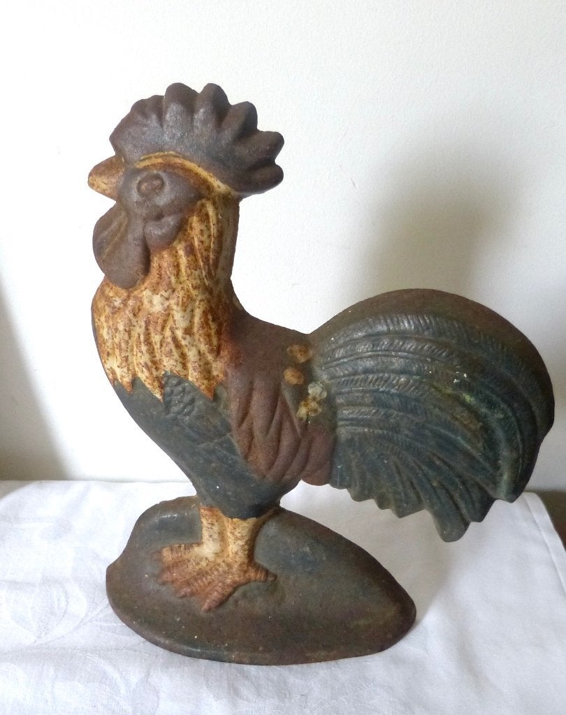 gietijzeren haan, vintage, Tuin en Terras, Ophalen of Verzenden, Gebruikt, Overige materialen, Overige typen