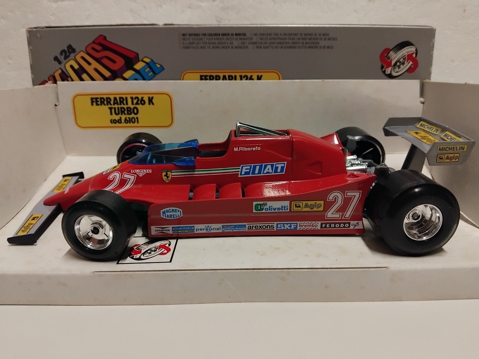 Bburago 1/24 Ferrari 126 K Turbo #27 M Alboreto, Ophalen of Verzenden, Nieuw, Bburago