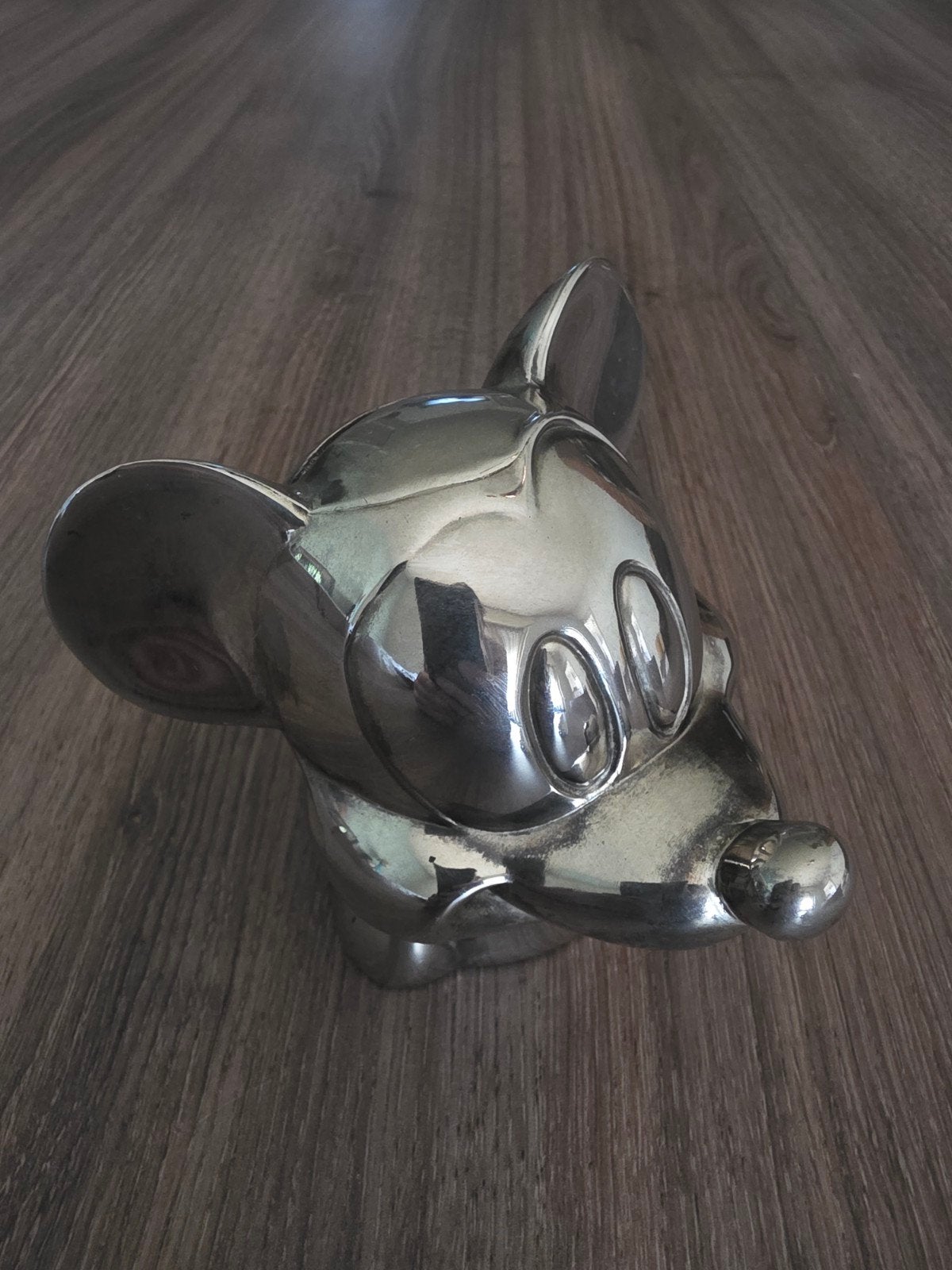 Zilveren Disney spaarpot - Mickey Mouse, Ophalen of Verzenden, Mickey Mouse, Gebruikt, Beeldje of Figuurtje