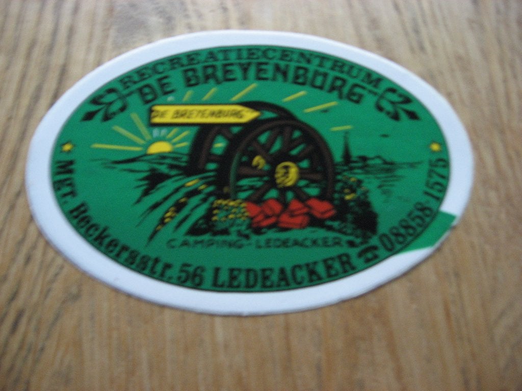 Sticker De Breyenburg Camping Ledeacker 13 x 9 cm, Ophalen, Nieuw, Overige typen