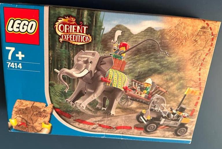 Lego 7414 nieuw in doos Elephant Caravan - Adventurers, Overige thema's, Lego, Nieuw, Ophalen of Verzenden