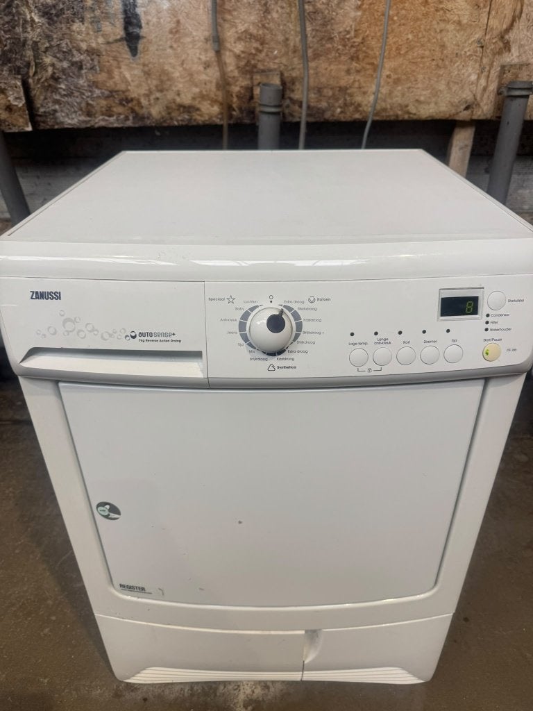 Zanussi Condensdroger schoon garantie bezorging, 6 tot 8 kg, Ophalen of Verzenden, Zo goed als nieuw, Voorlader