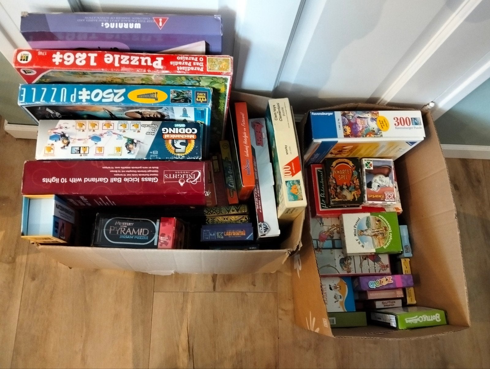 Partij spellen en puzzels, ruilen voor knuffels, Ophalen