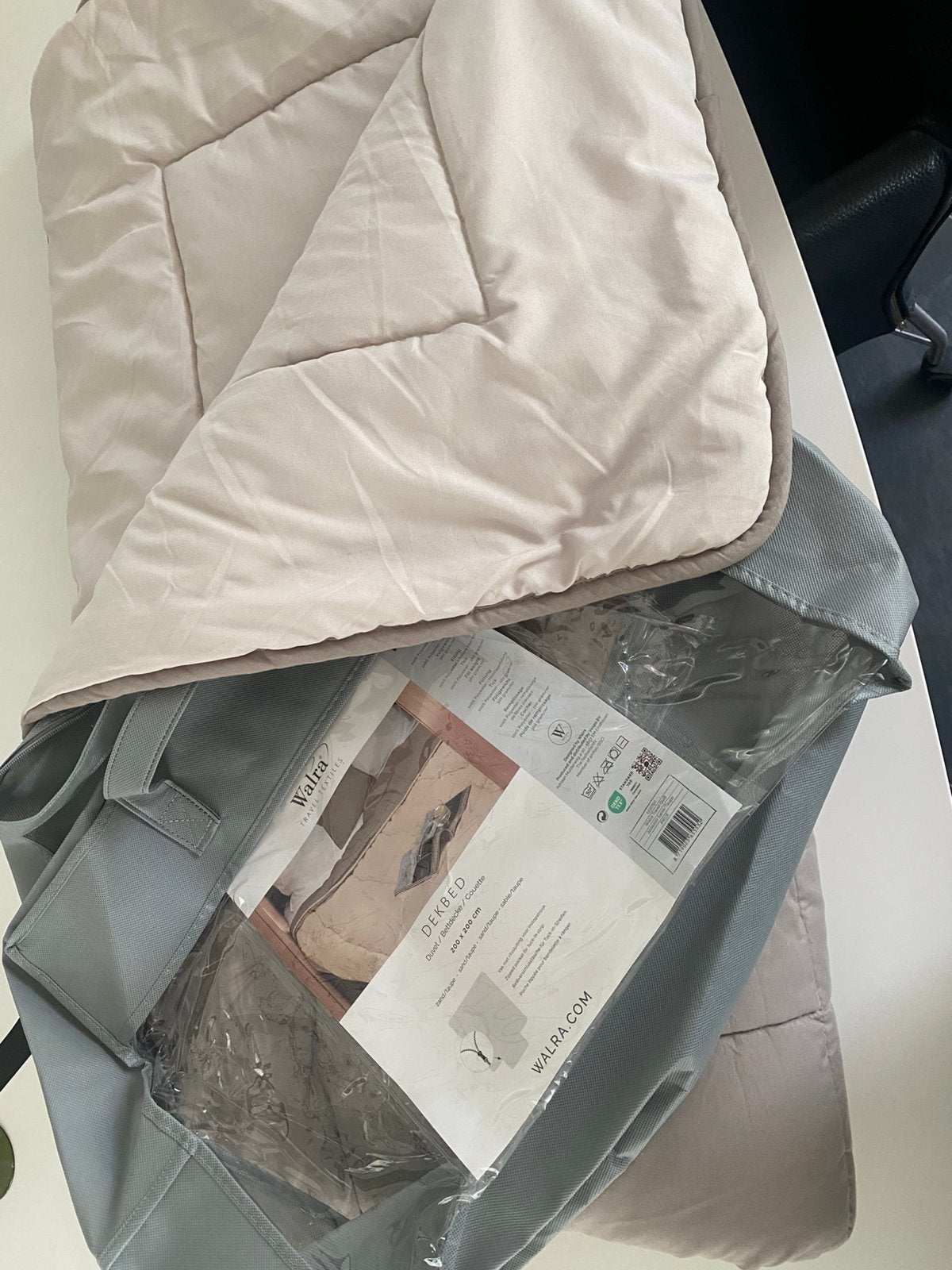 Walra travel dekbedhoes 200x200/ hoeslaken en  molton, Ophalen, Wit, Beddengoedset, Tweepersoons