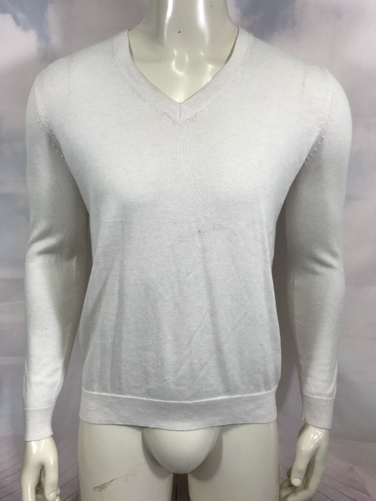 Hilfiger cotton cashmere creme witte trui M (1C1), Kleding | Heren, Tweedehands verkoop, Tweedehands verkoop, Wit, Ophalen of Verzenden