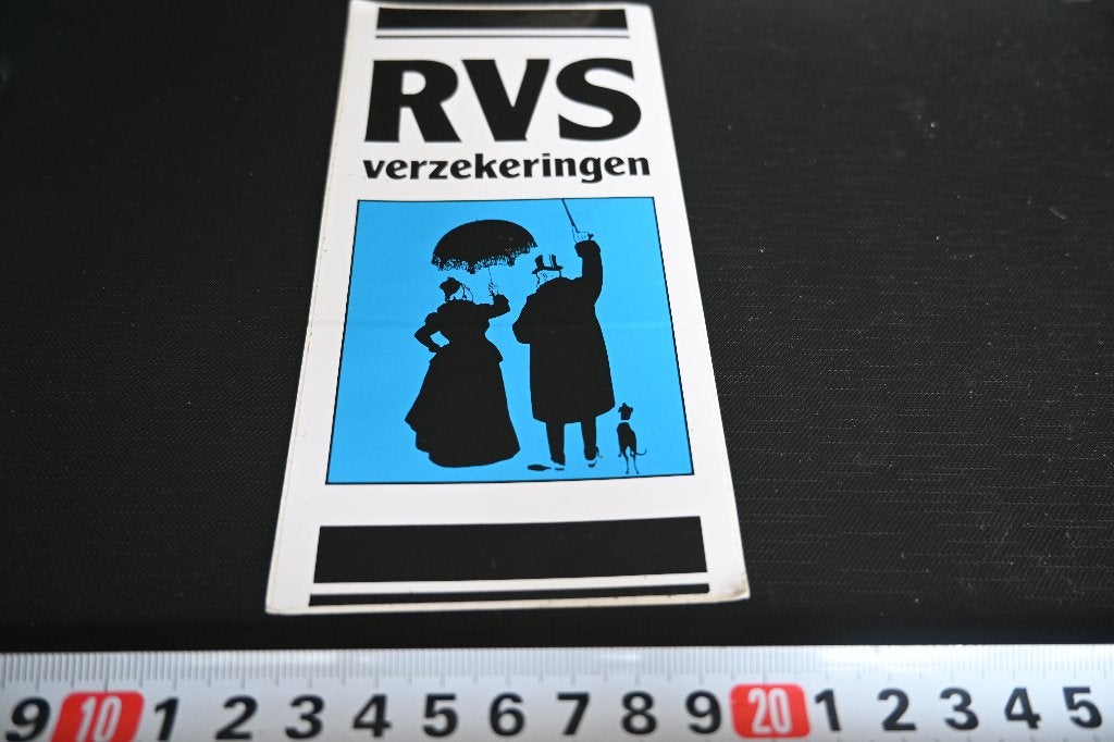 sticker logo RVS verzekeringen (blauw), Ophalen of Verzenden, Zo goed als nieuw