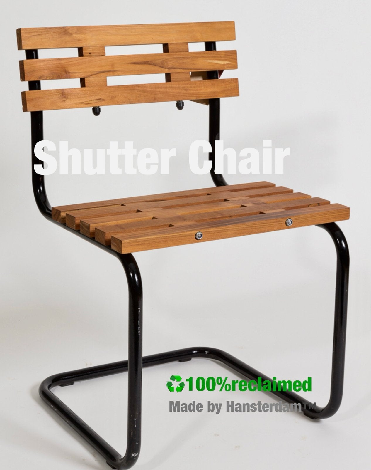 2x Shutter Chair - 100% reclaimed houten stoelen, Ophalen, Twee, Overige kleuren, Zo goed als nieuw