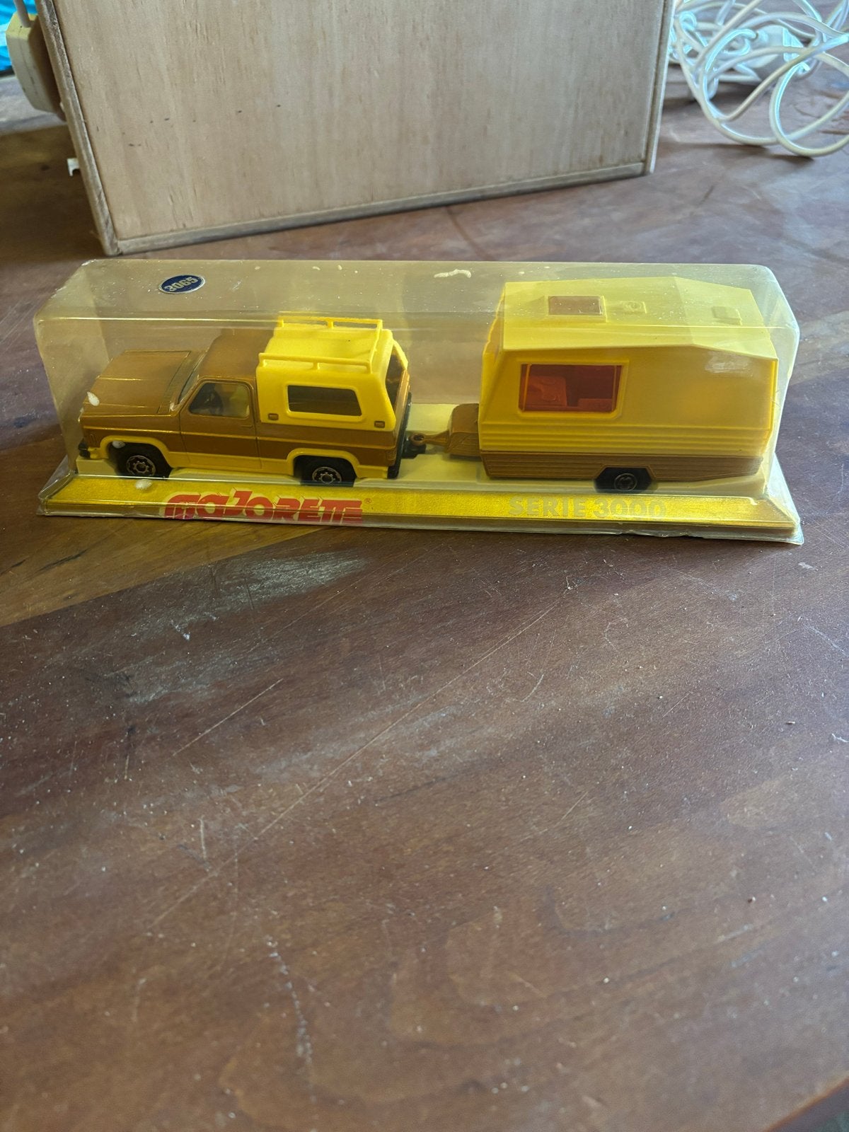 Vintage Majorette Série 3000 pick-up met caravan (OVP), Auto, Ophalen of Verzenden, Zo goed als nieuw, Nvt