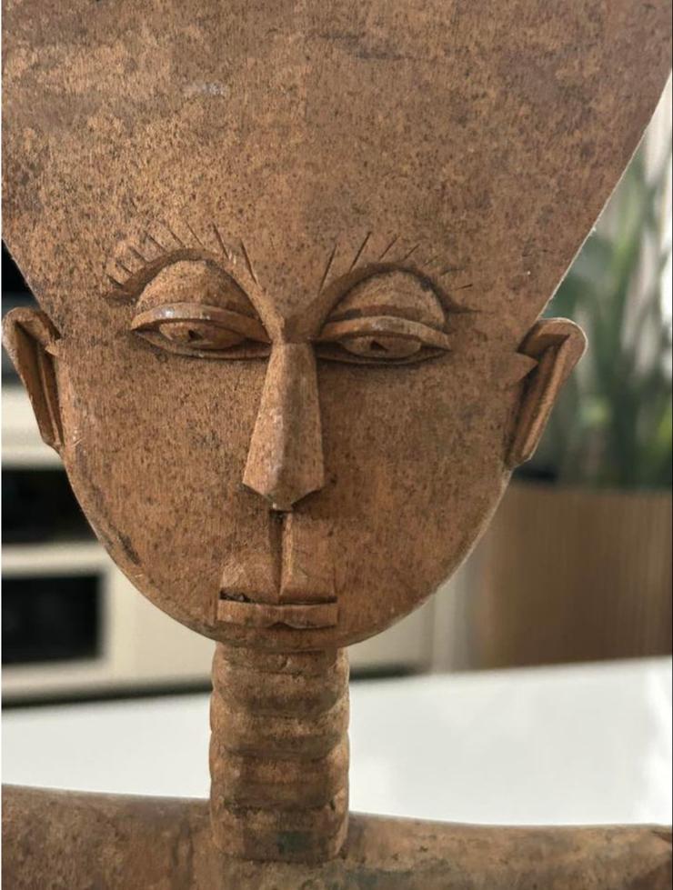 Antieke Ashanti Akua'ba Vruchtbaarheidspop - Ghana, Antiek en Kunst, Kunst | Beelden en Houtsnijwerken, Houtsnijwerk, Hout, Overige onderwerpen