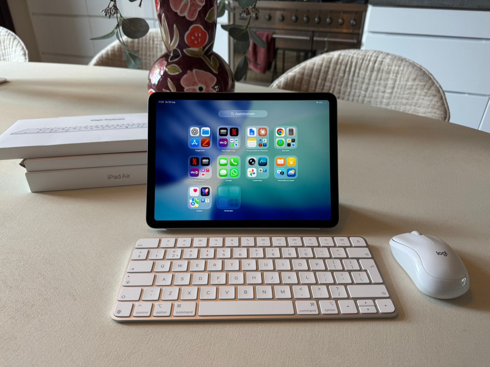 iPad Air 2026 M4 11” 128GB complete set | nieuw | bon+ dozen, Ophalen of Verzenden, Zo goed als nieuw, Overige modellen