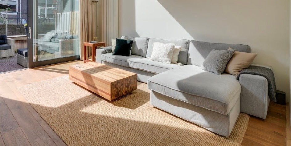 IKEA KIVIK 4-zitsbank met chaise longue, Ophalen, Gebruikt, 300 cm of meer, Vierpersoons of meer