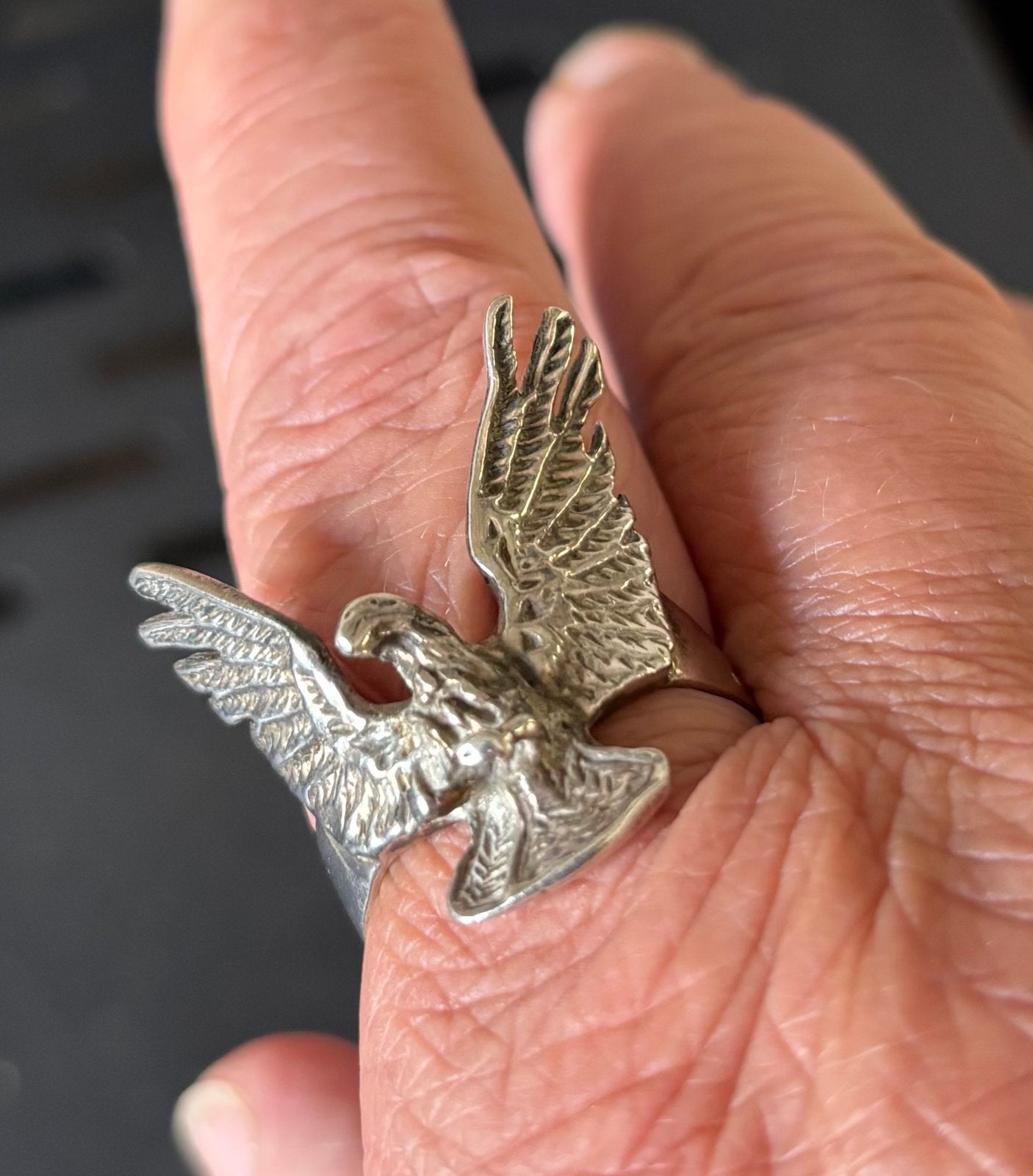 Adelaarsring Goldwing, Heer, Ophalen of Verzenden, Zo goed als nieuw, Zilver
