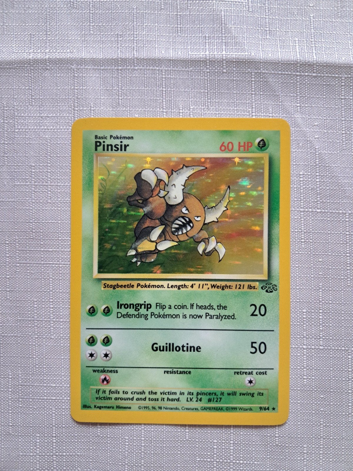 Pokemon holo kaart Pinsir, Ophalen, Zo goed als nieuw