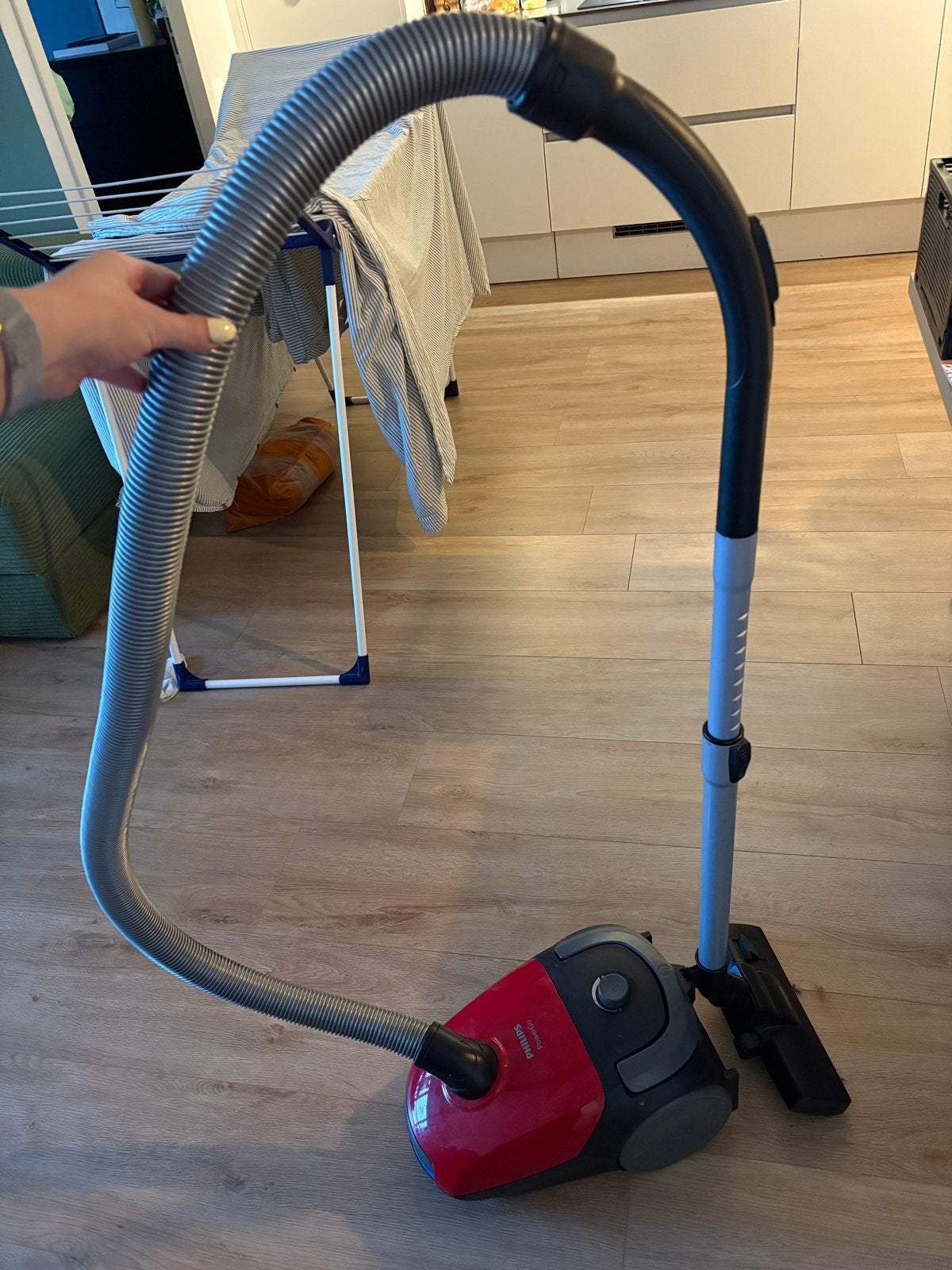 Philips PowerGo Stofzuiger met zak - FC8243/09, Gebruikt, Philips, Sledestofzuiger, Regelbare zuigkracht