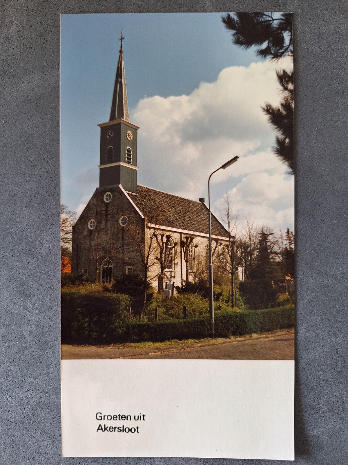 Fotokaart Akersloot - Kerk, Verzamelen, Ophalen of Verzenden, Ongelopen, Noord-Holland