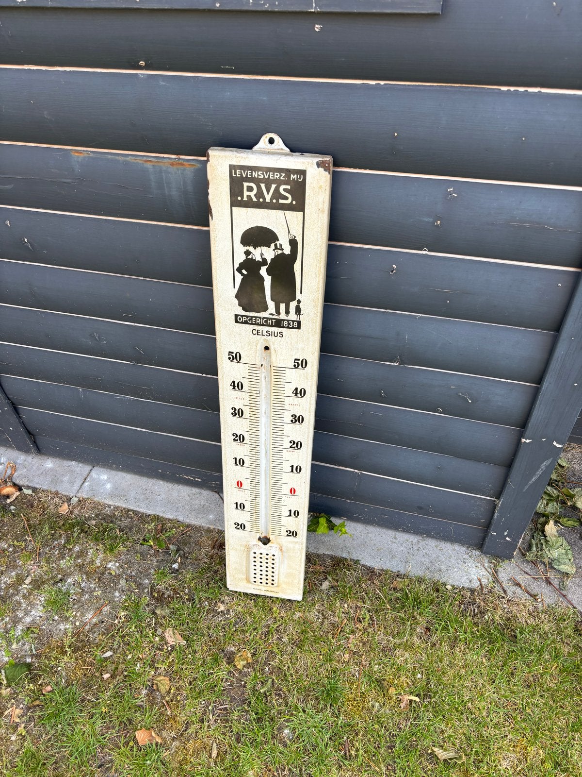 Antieke RVS Buitenthermometer, Ophalen of Verzenden