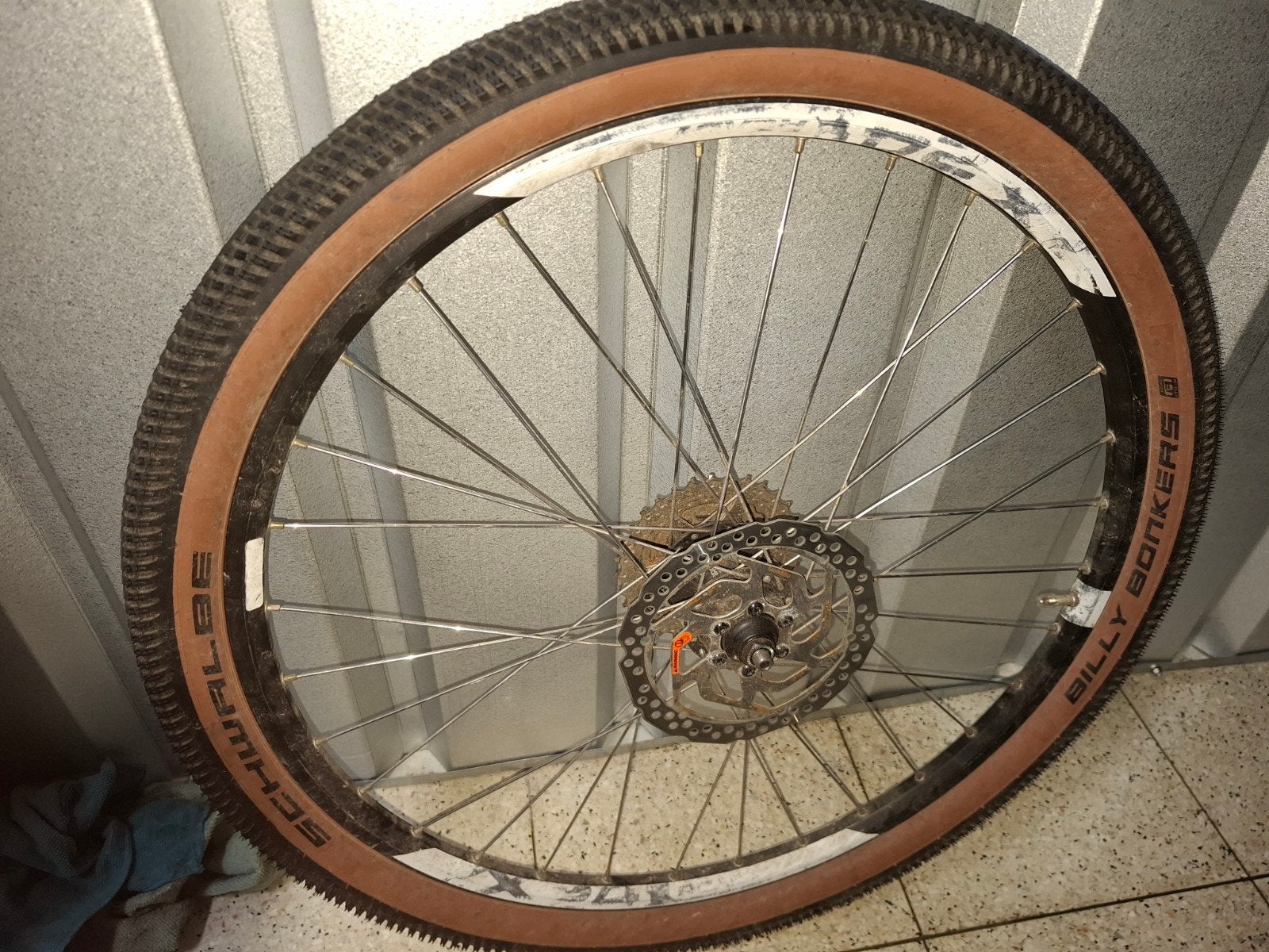 26 inch achterwiel met Schwalbe Billy Bonkers band, Fietsen en Brommers, Ophalen of Verzenden, Band