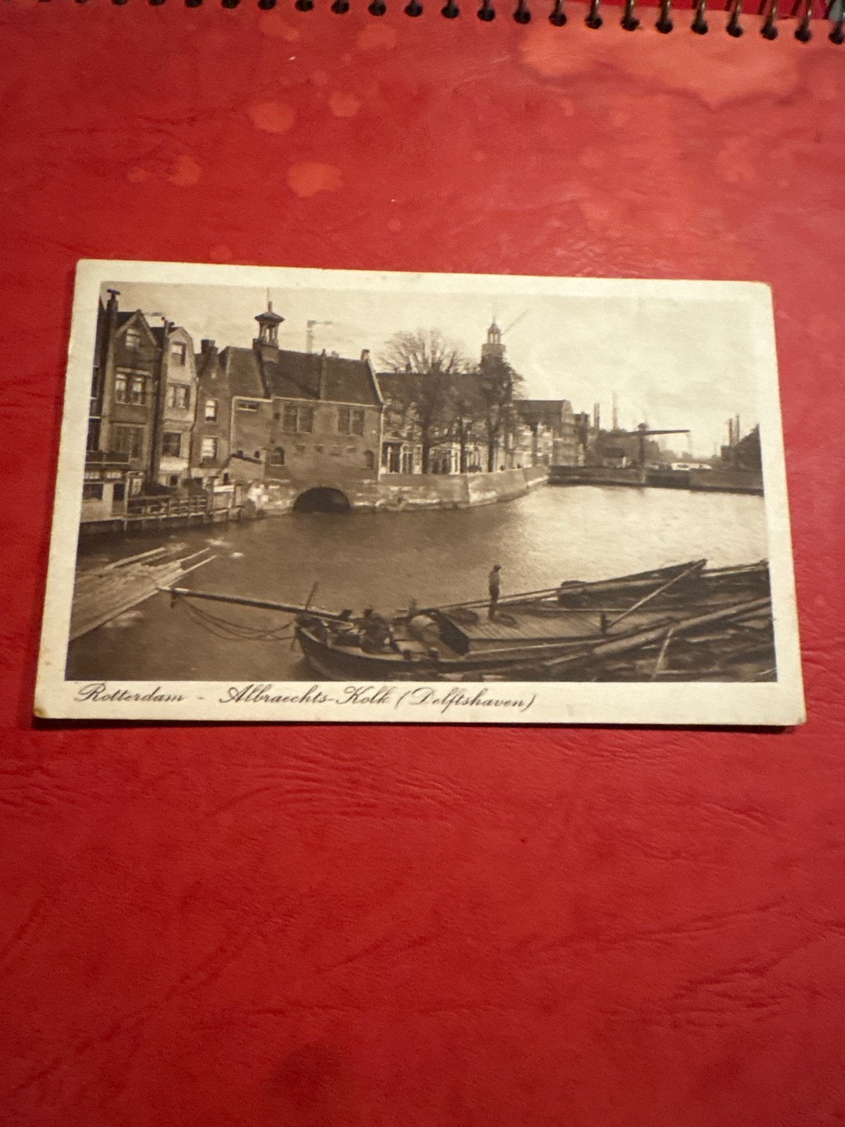 Ansichtkaart Rotterdam - Albraechts Kolk (Delfshaven) 1919, Ophalen of Verzenden, Voor 1920, Gelopen, Zuid-Holland