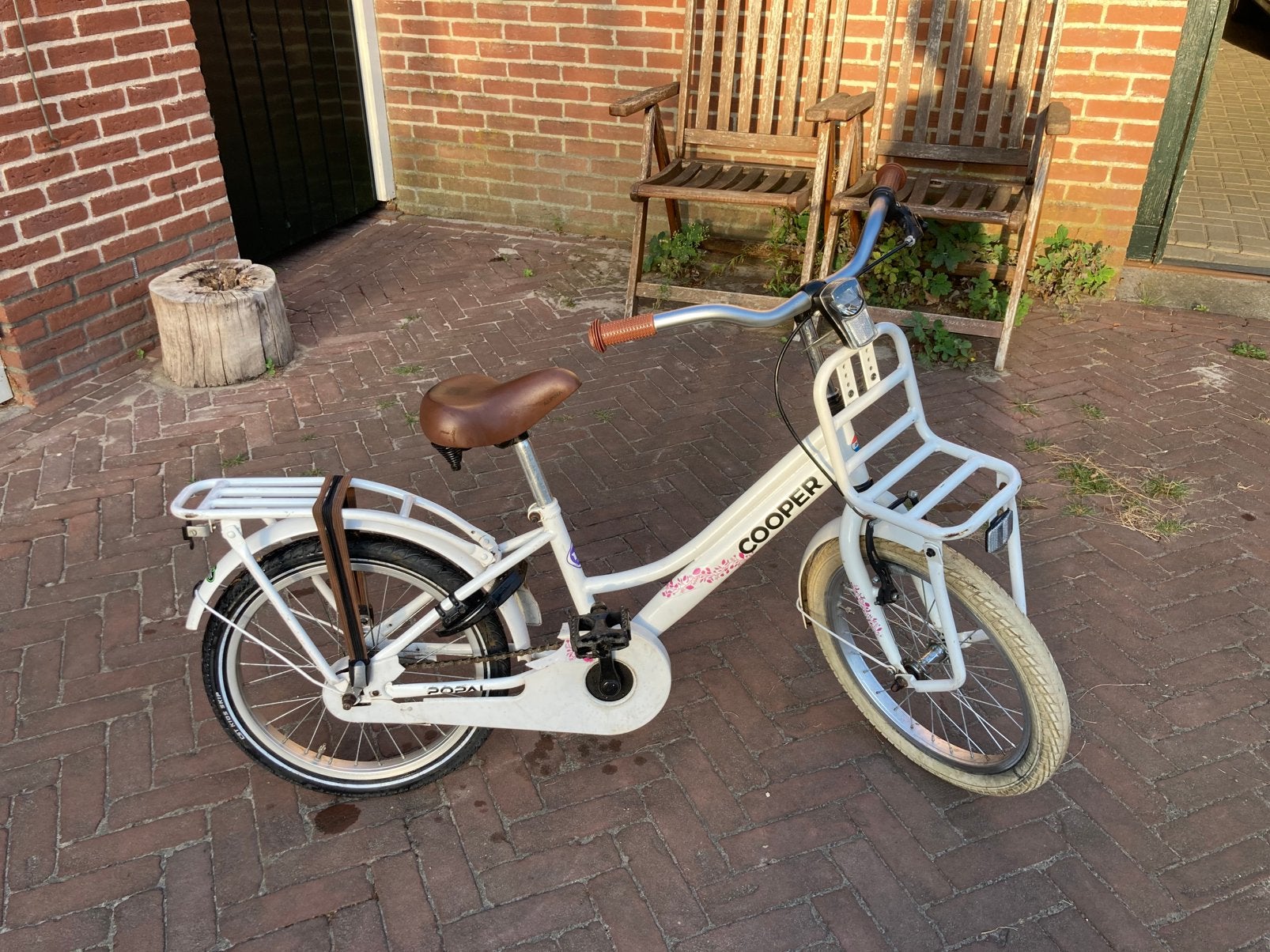 Popal cooper 18 inch kinderfiets, Fietsen en Brommers, Ophalen of Verzenden, Gebruikt, Terugtraprem, 18 inch