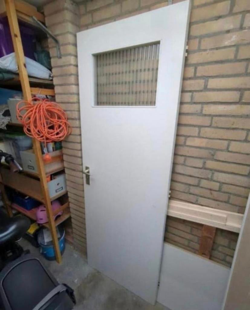 Binnendeur hout, Doe-het-zelf en Verbouw, Deuren en Horren, Ophalen, Gebruikt, Minder dan 80 cm, Binnendeur