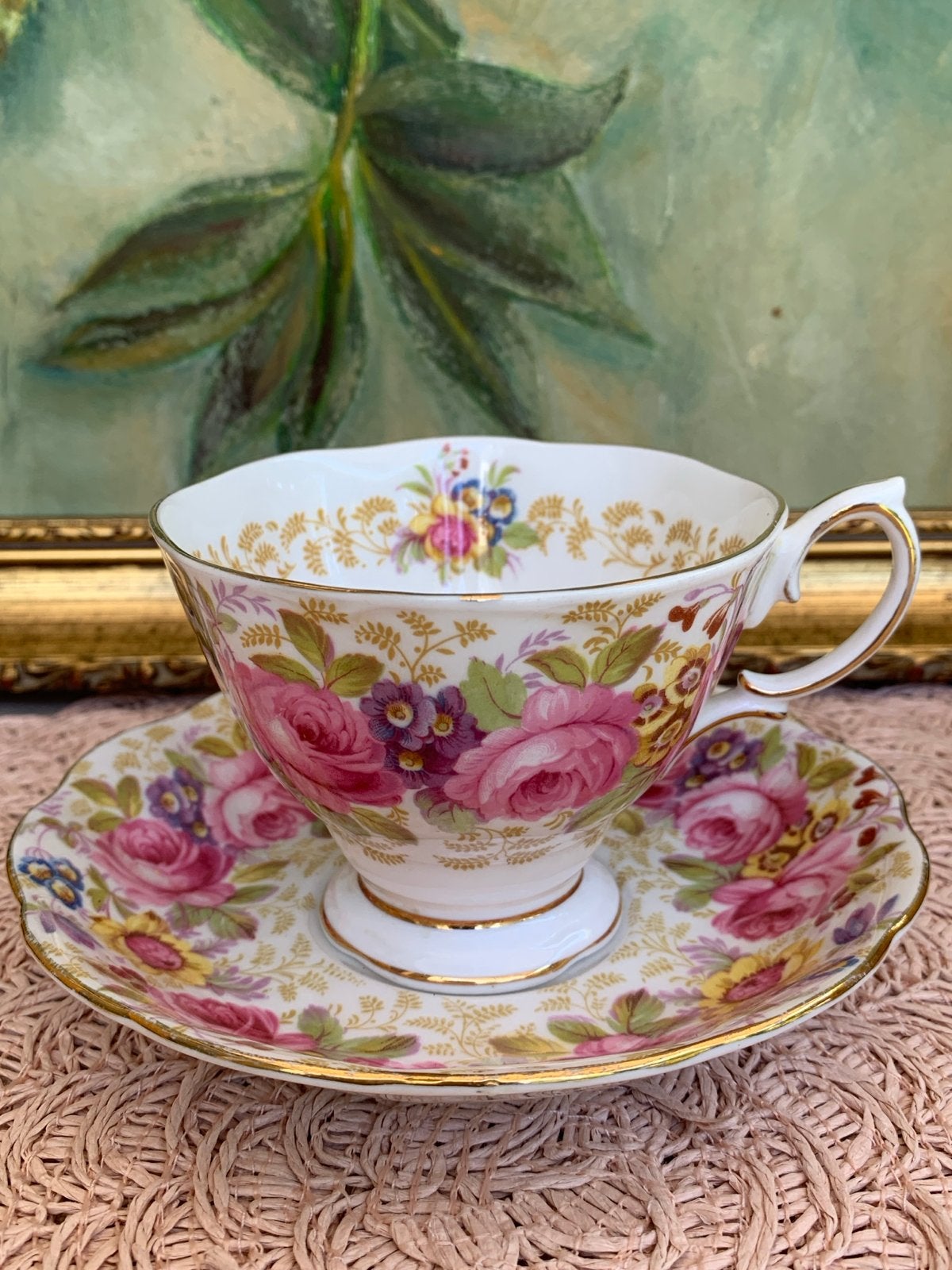 Royal Albert Serena theekop en schotel - Vintage porselein, Ophalen of Verzenden