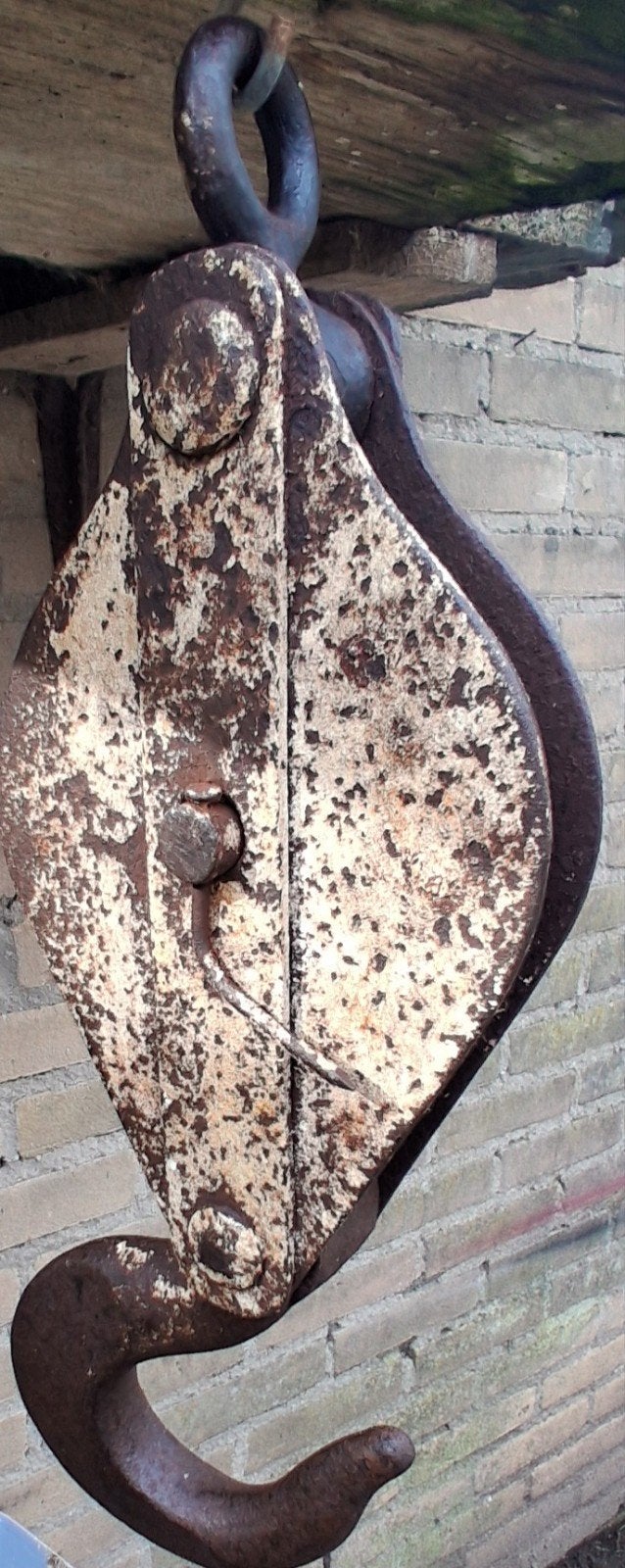 Katrol haak. Oud. 31 cm. Patina., Antiek en Kunst, Ophalen