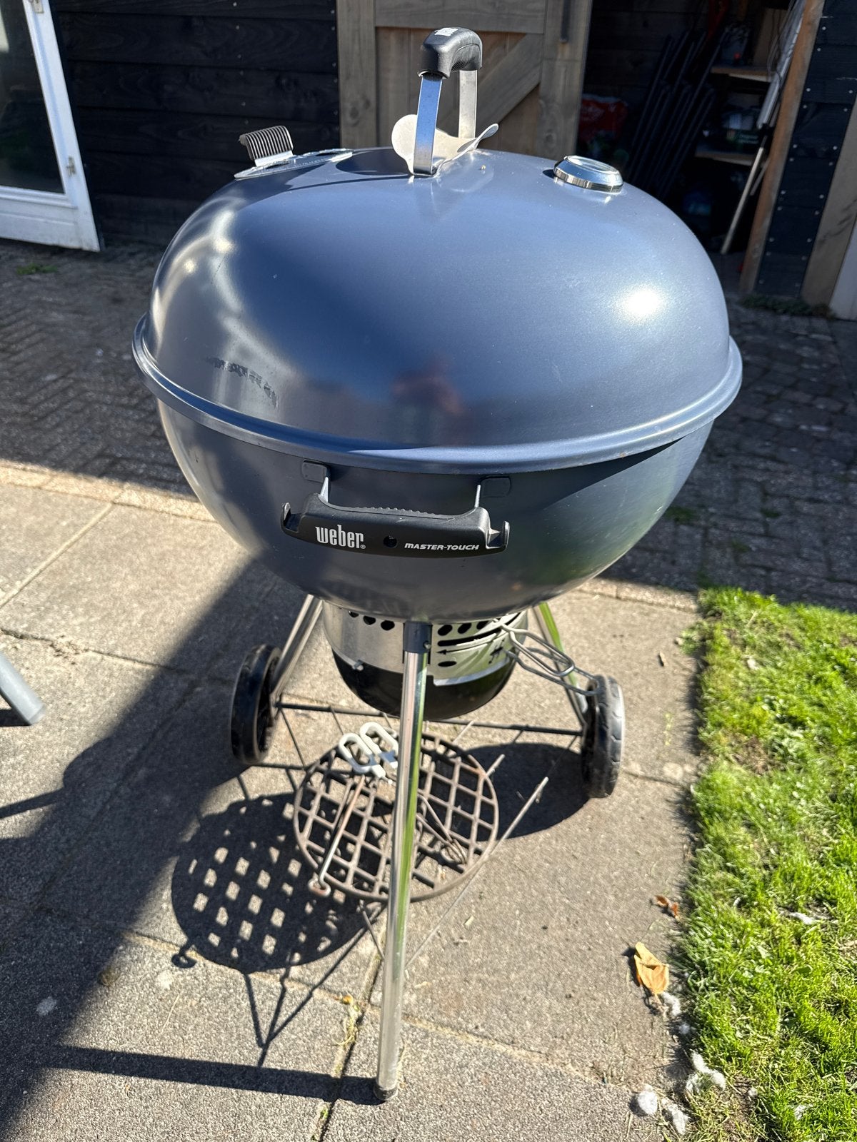Weber Master Touch GBS Houtskoolbarbecue - Blauw, Tuin en Terras, Ophalen, Gebruikt
