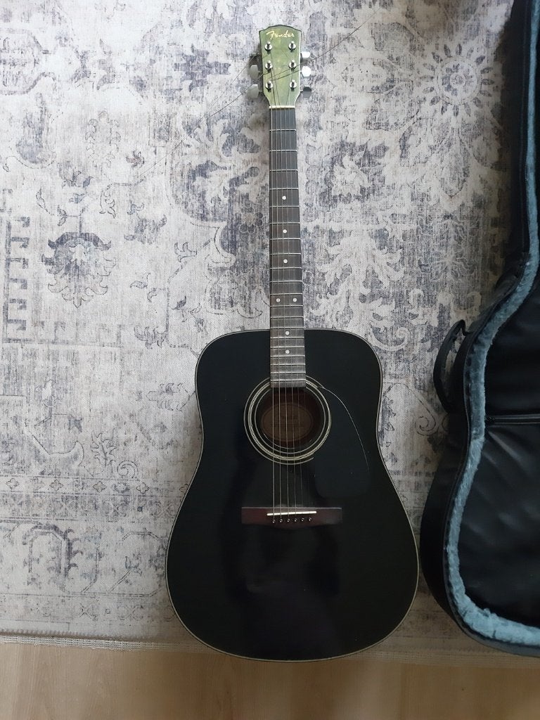 Vintage Fender akoestische gitaar DG-11 Zwart, Muziek en Instrumenten, Snaarinstrumenten | Gitaren | Akoestisch, Ophalen of Verzenden