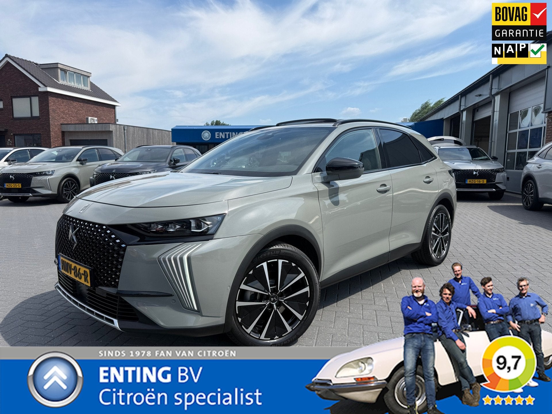 DS 7 1.6 PHEV 300 4x4 ETOILE SCHUIFDAK VOLLEER NIGHT VISION, Auto's, DS, Gebruikt, Euro 6, Hybride Elektrisch/Benzine, SUV of Terreinwagen