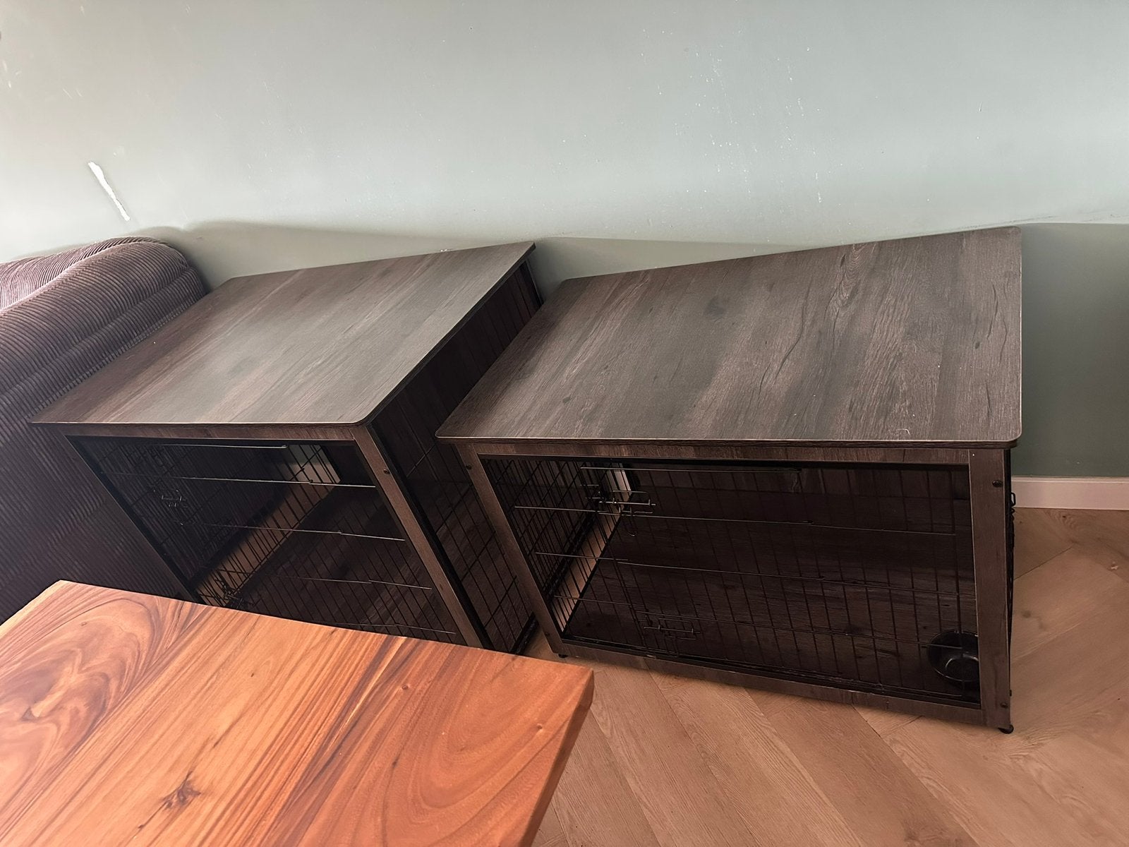 Honden benches 1 grote 1 normale, Ophalen, Zo goed als nieuw