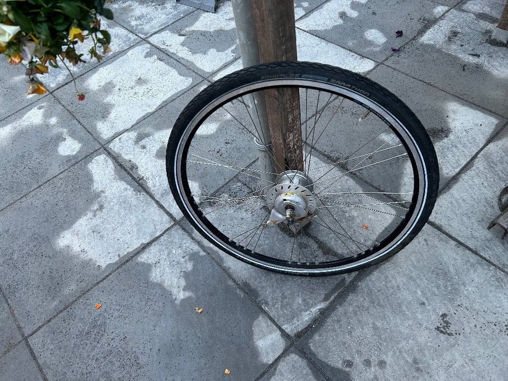 :Achterwiel 28 inch 8 NEXUS versnellingen rollerbrakes, Wiel, Gebruikt, Ophalen of Verzenden, Shimano Nexus 8 versnellingen