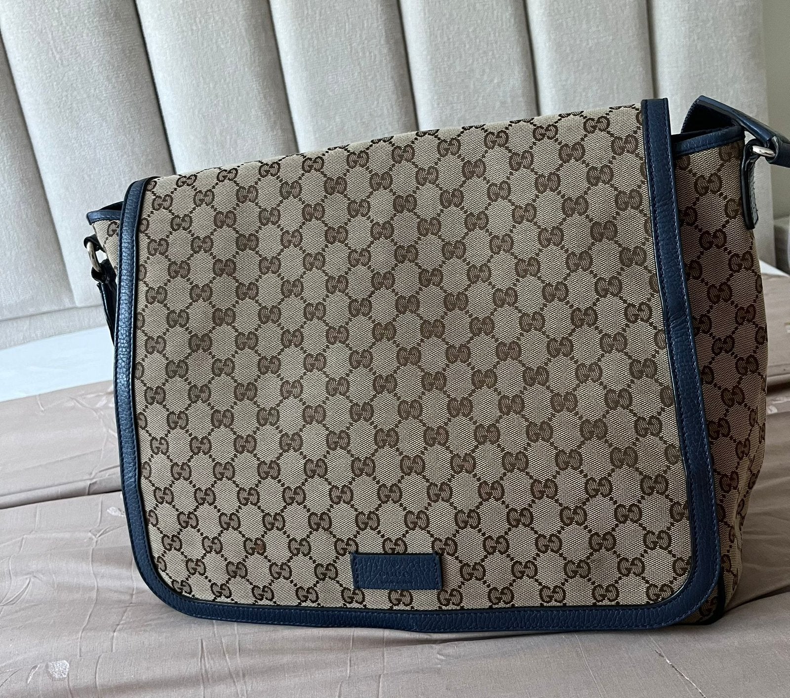 Gucci Luiertas, Kinderen en Baby's, Luiertassen, Ophalen, Blauw, Gucci, Zo goed als nieuw