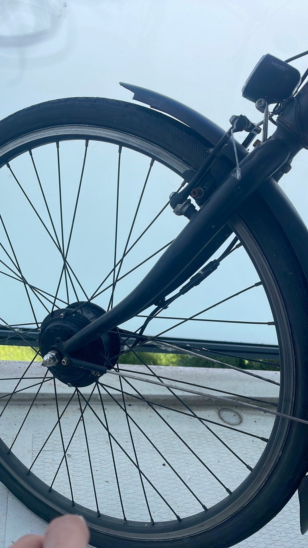 Altec e-bike voorwiel, Fietsen en Brommers, Fietsaccessoires | Bagagedragers, Ophalen of Verzenden, Gebruikt