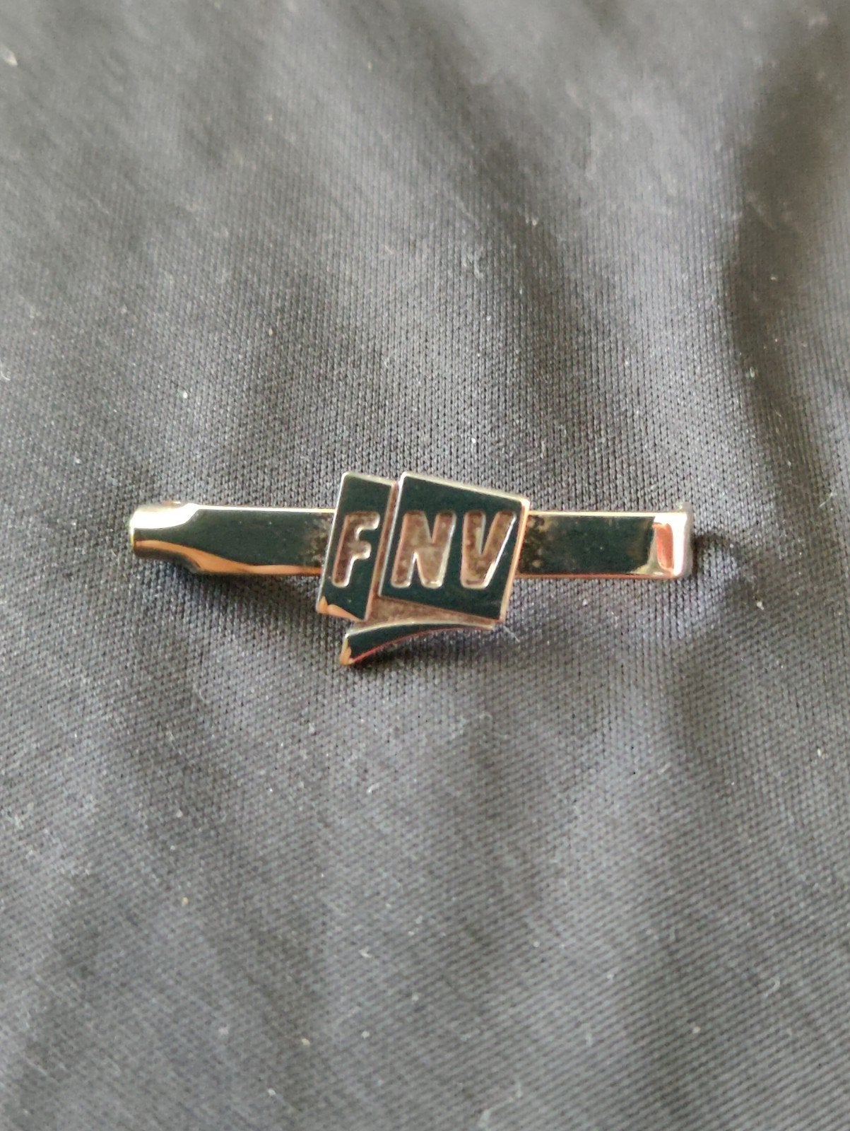 Vintage Zilveren FNV Speldje - 925 Sterling Zilver, Gebruikt, Minder dan 4 cm, Ophalen of Verzenden, Zilver