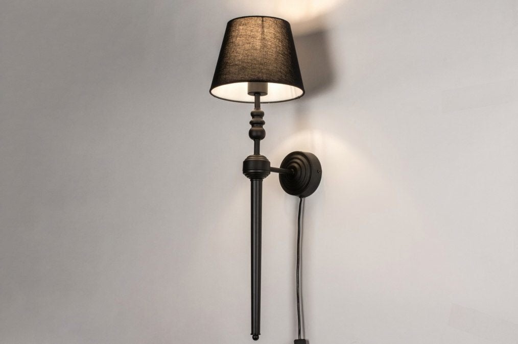 wandlamp zwart 70cm bed boxspring bank bedrijf kantoor lamp, Ophalen of Verzenden, Nieuw