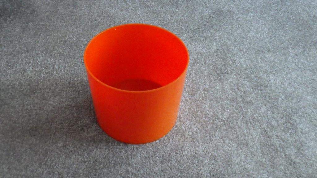 mooie oranje bloempot van kunststof, Ophalen of Verzenden, Overige typen