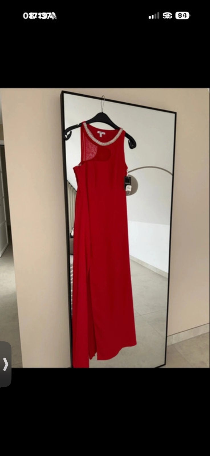 Rode galajurk met strass details - Maat 38, Maat 38/40 (M), Nieuw, Ophalen of Verzenden, Rood