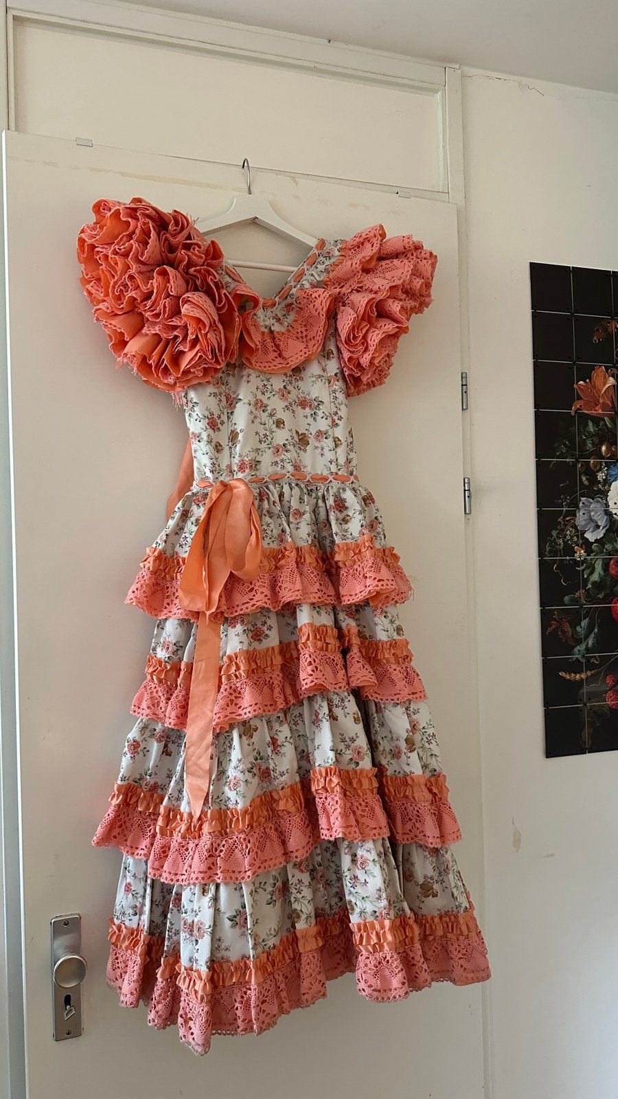 Prachtige échte Spaanse Flamenco jurk, Ophalen of Verzenden, Overige thema's, Kleding, Maat 34 (XS) of kleiner