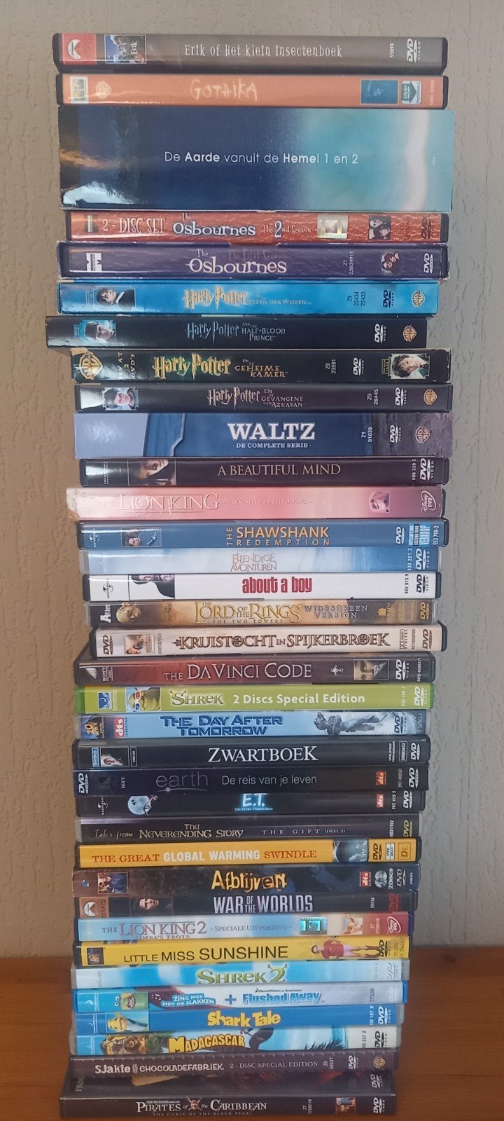 Verzameling dvds, Ophalen
