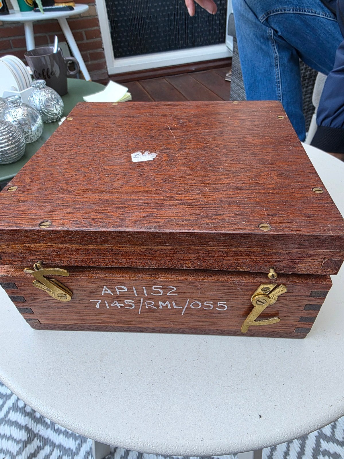 Vintage Azimuth Cirkel PATT 1152 in Houten Kist, Ophalen