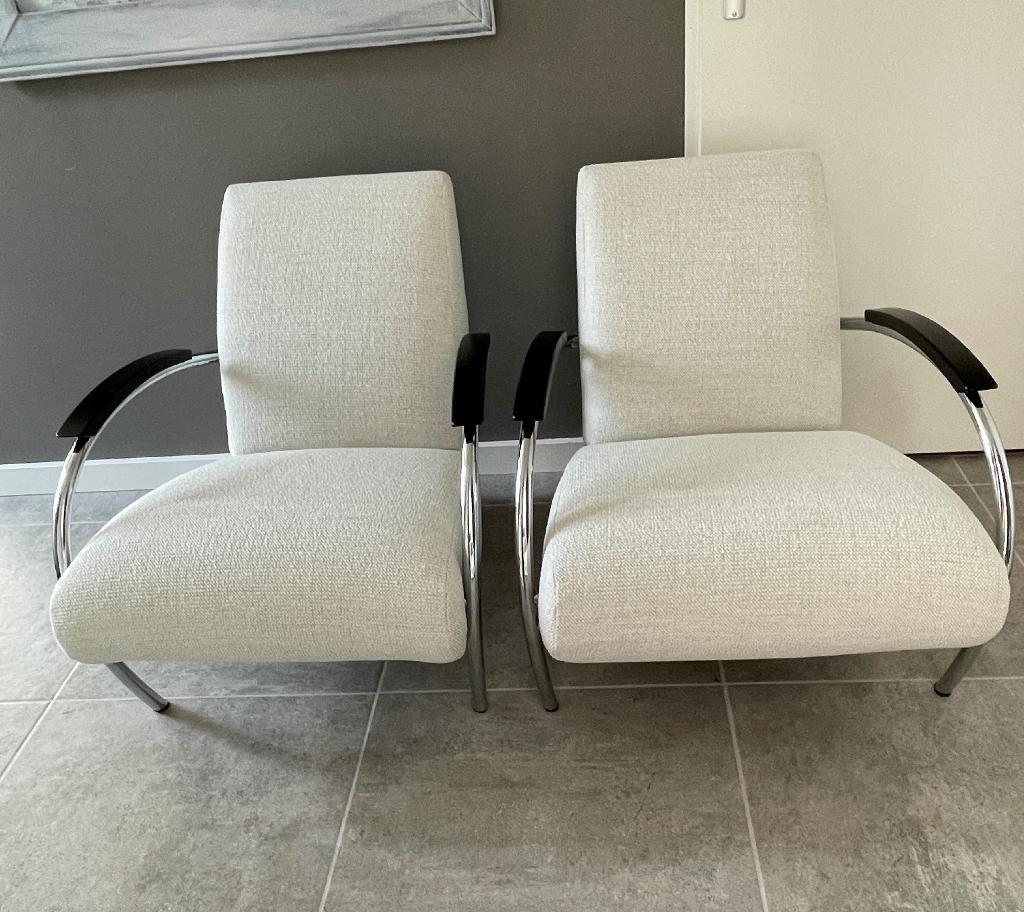 2X Gelderland fauteuil 5470 design klassieker als nieuw, Ophalen, 75 tot 100 cm, Zo goed als nieuw, Stof