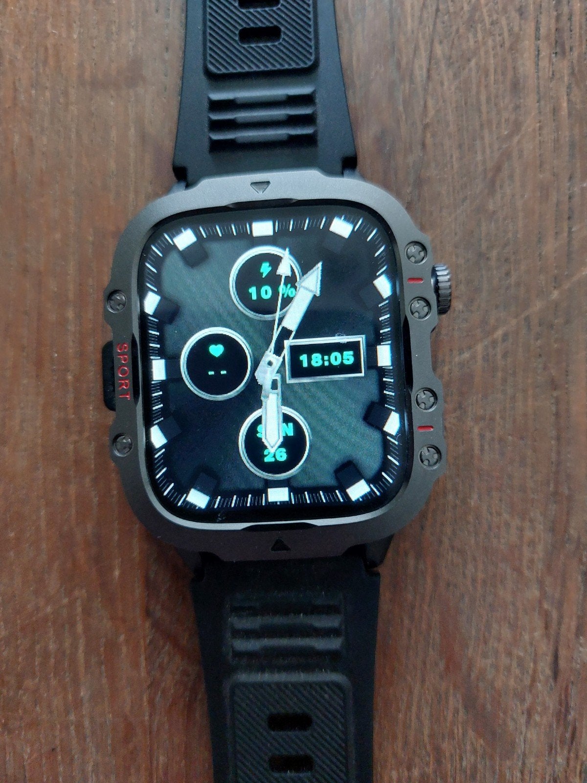 HELLO_WATCH Smartwatch - Grijs met Zwart Bandje, Ophalen of Verzenden, Zo goed als nieuw, Grijs, HELLO_WATCH