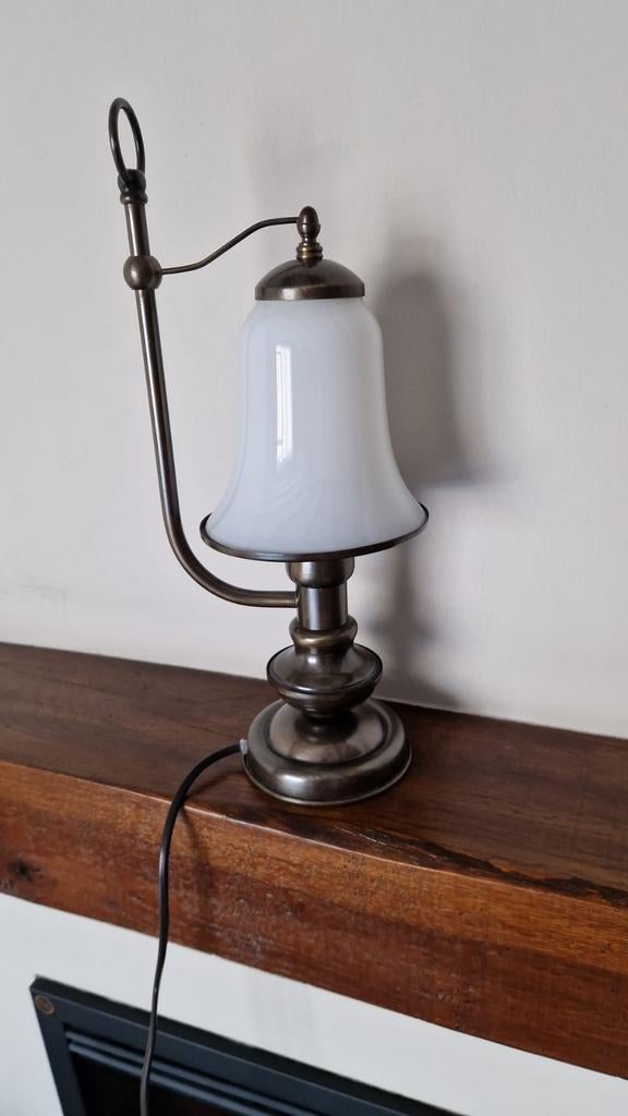 Bronzen staande lamp, 36 cm hoog, Ophalen, Gebruikt, Klassiek