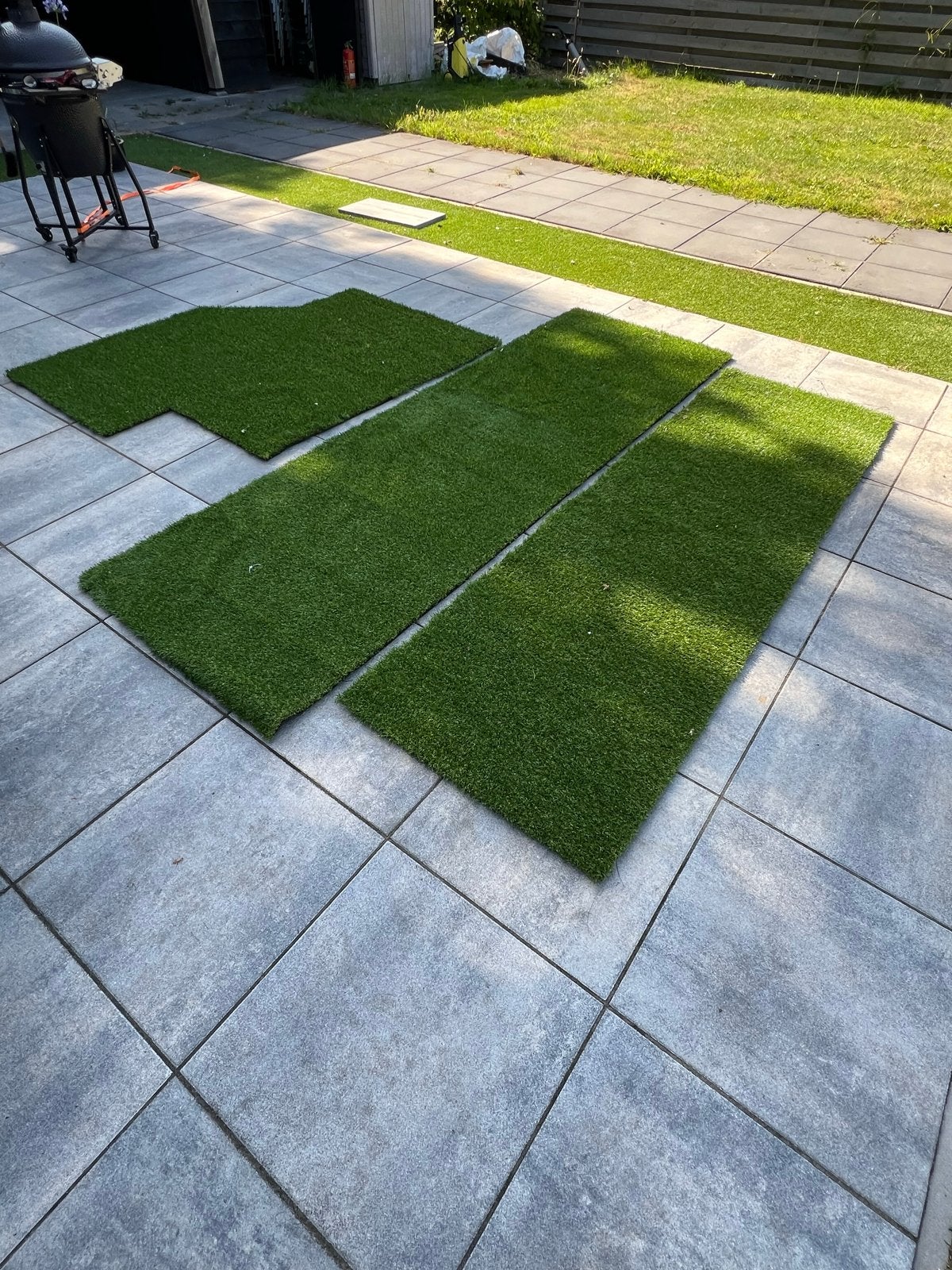 Hoge kwaliteit kunstgras reststukken, Tuin en Terras, Ophalen, Zo goed als nieuw, Minder dan 10 m², Kunstgras