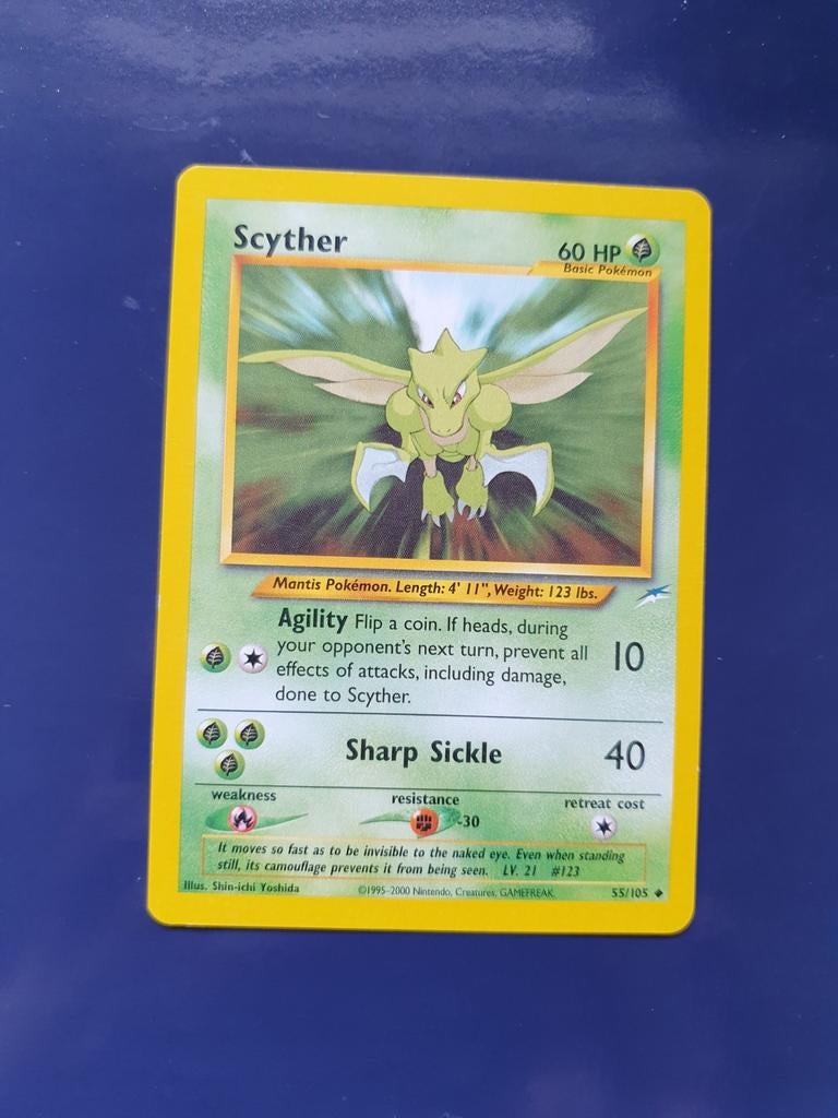 Scyther 55/105 pokemon kaart, Ophalen of Verzenden, Zo goed als nieuw