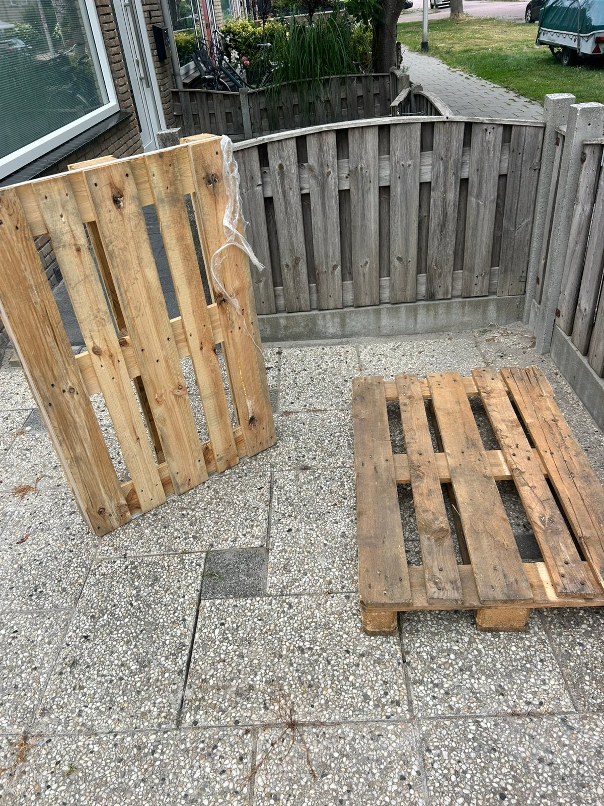 2 pallets, Ophalen, Zo goed als nieuw